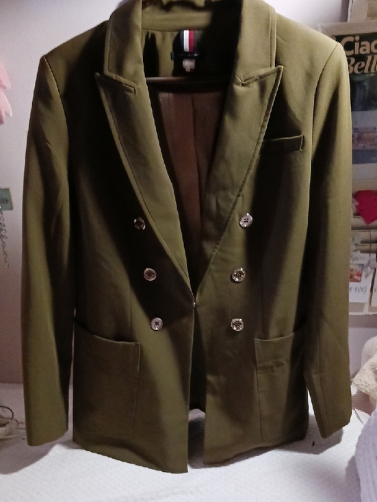 Tommy Hilfiger Jackets & Blazers - Stunning! Tommy Hilfiger Olive Double Breasted Design Jacket 12 *New*